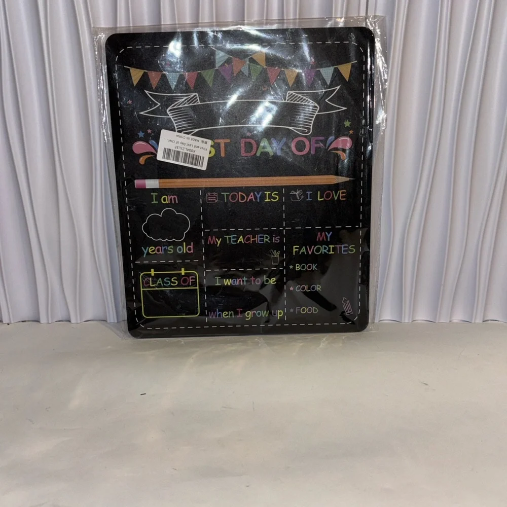 First Day of School Chalkboard Sign Back to school NWT